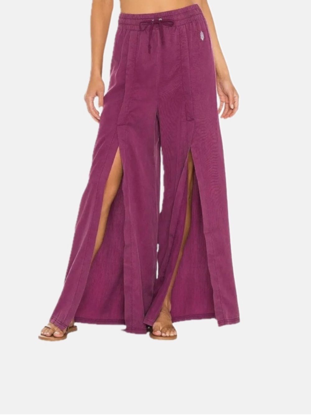 Free People Movement Abs Movement Tracker Front Split Wide Leg Pants Bohemian
